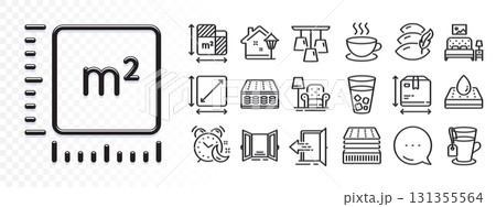 Entrance, Ice tea and Square meter line icons for web app. Glare of light effect. Message icon. Pack of Square area, Ceiling lamp, Cappuccino pictogram icons. Alarm, Tea, Open door signs. Vector Entrance, Ice tea and Square meter line icons for web app. Glare of light effect. Message icon. Pack of Square area, Ceiling lamp, Cappuccino pictogram icons. Alarm, Tea, Open door signs. Vector 131355564