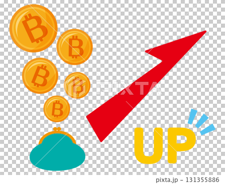 ビットコインのアイコン　仮想通貨 131355886