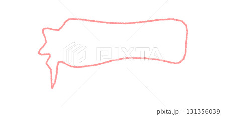 Hand drawn wavy speech balloon with chalk outline forms a comic chat bubble. Outline flows in a subtle circular and textbox shape, perfect for message or talk graphic in modern communication Hand drawn wavy speech balloon with chalk outline forms a comic chat bubble. Outline flows in a subtle circular and textbox shape, perfect for message or talk graphic in modern communication 131356039