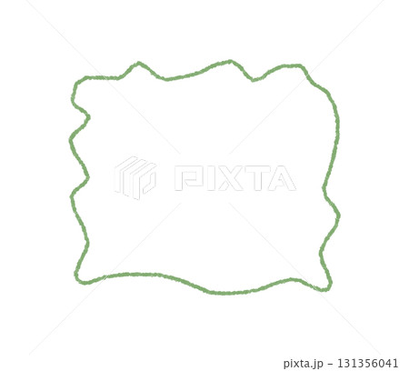 Chalk squiggle wavy rectangle frame outline with smooth organic shape and bold contour. Simple border in sketch style, creative background for text graphic or memo element. Chalk squiggle wavy rectangle frame outline with smooth organic shape and bold contour. Simple border in sketch style, creative background for text graphic or memo element. 131356041