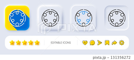 Inclusion line icon. Neumorphic, Flat shadow, 3d buttons. Equity culture sign. Gender diversity symbol. Line inclusion icon. Social media icons. Vector Inclusion line icon. Neumorphic, Flat shadow, 3d buttons. Equity culture sign. Gender diversity symbol. Line inclusion icon. Social media icons. Vector 131356272