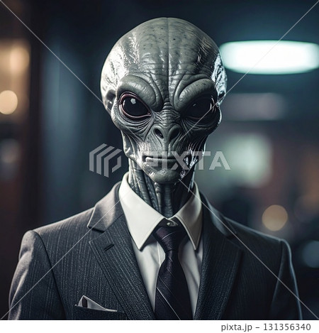 スーツを着た宇宙人 イラスト スーツを着た宇宙人 イラスト 131356340
