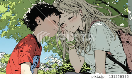 幼い我が子の悩みの相談にのっている母親