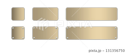 金の金属プレート セット02 金の金属プレート セット02 131356750