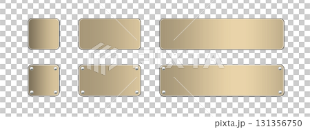金の金属プレート セット02 金の金属プレート セット02 131356750