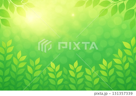 背景素材 新緑 若葉 エコイメージ ベクター 背景素材 新緑 若葉 エコイメージ ベクター 131357339
