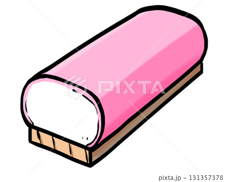 板かまぼこのイラスト （筆タッチ） シンプル 131357378