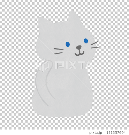 Cat looking back (gray) 131357694