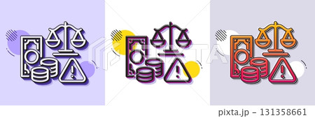 Fraud line icon. Halftone dotted pattern. Gradient icon with grain shadow. Money or financial crime sign. Tax offense symbol. Line fraud icon. Various designs. Vector Fraud line icon. Halftone dotted pattern. Gradient icon with grain shadow. Money or financial crime sign. Tax offense symbol. Line fraud icon. Various designs. Vector 131358661