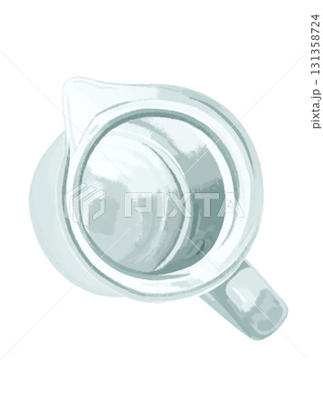 ガラスの水差し(ブルー)俯瞰 ガラスの水差し(ブルー)俯瞰 131358724