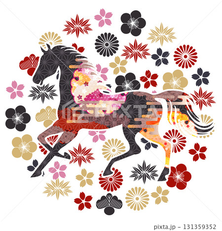 午　年賀状　干支　アイコン 131359352