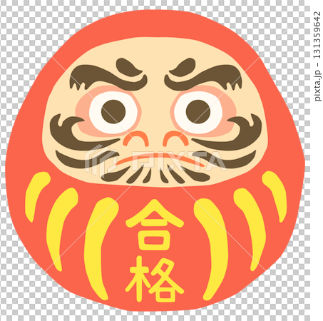 Praying for success Daruma vector material 131359642