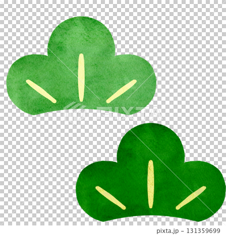 水彩風に描いた松のイラスト 131359699