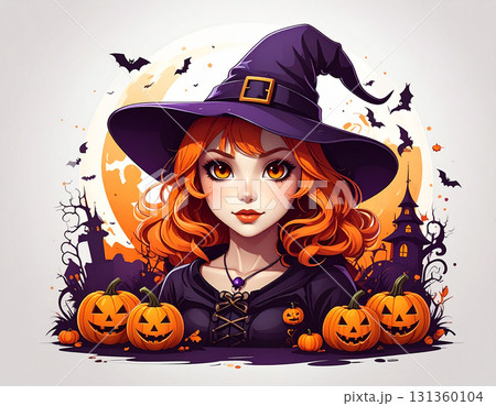 ハロウィン　かぼちゃ　生成AI　背景　 131360104