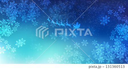 雪　クリスマス　冬　光　背景	 131360513