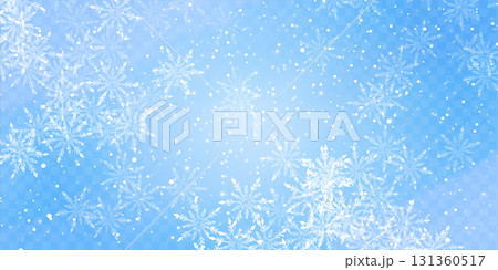 雪　クリスマス　冬　光　背景	 131360517