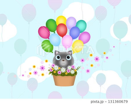 空飛ぶネコの背景 I-4 空飛ぶネコの背景 I-4 131360679