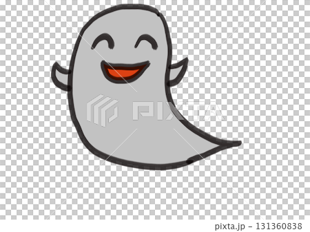 簡單可愛的鬼插畫—笑 131360838