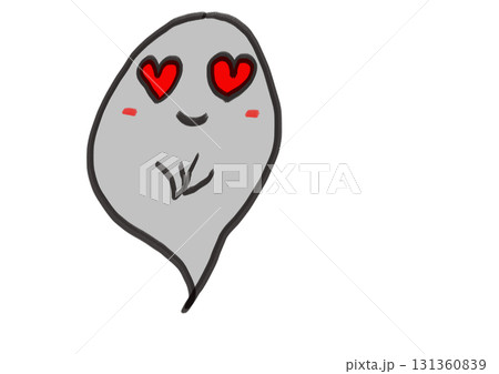 かわいいおばけのイラスト・目がハート 131360839