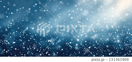 Snowy background with soft falling snowflakes 131361909