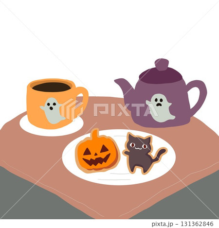 ハロウィンティータイム：スイーツ＋マグカップ＋コーヒーのセット 131362846
