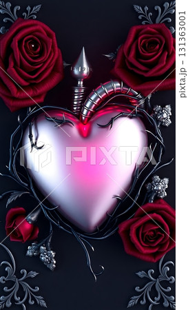 Barbed Elegance Heart 60-8 131363001