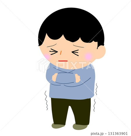 季節の変わり目注意アイコン（冷え性） 131363901