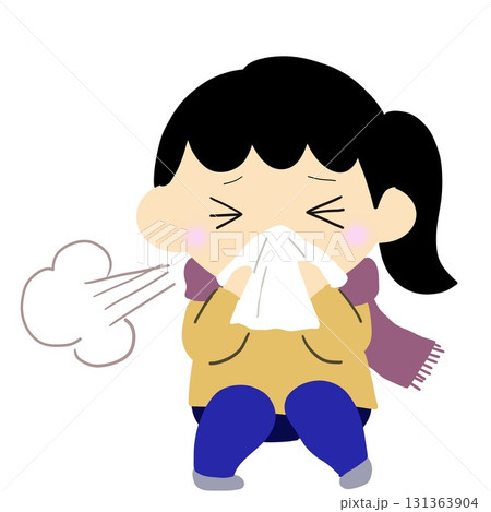 季節の変わり目注意アイコン(風邪) 季節の変わり目注意アイコン(風邪) 131363904