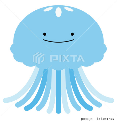 かわいいクラゲのイラスト 131364733