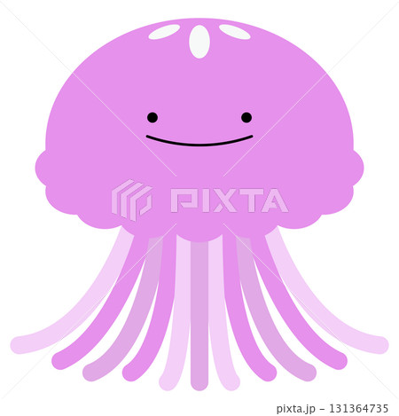 かわいいクラゲのイラスト 131364735