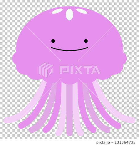 かわいいクラゲのイラスト 131364735