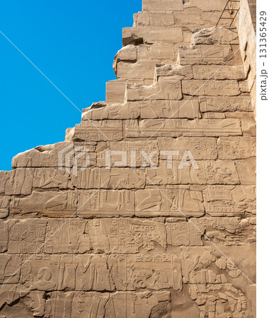 Ancient ruins of Karnak Temple in Luxor, Egypt 131365429