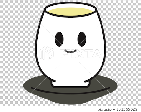 ゆるキャラ風黒い茶碗蒸しくんデザイン 131365629