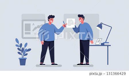 書類をめぐる意見の違い 131366429