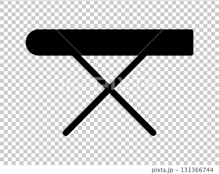 アイロン台のアイコン　モノトーン 131366744