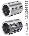 Linear ball bearing bushing with cut-out view isolated on white background - 3d illustration 131366861