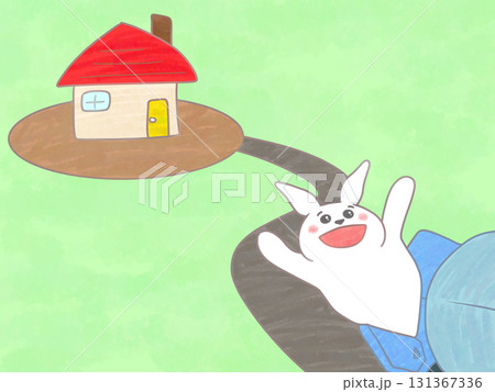 うさぎの引っ越しイラスト うさぎの引っ越しイラスト 131367336