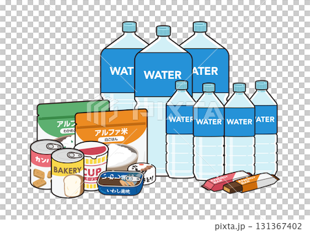 防災食品插圖 防災食品插圖 131367402