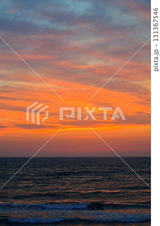 内灘海岸の夕焼け 内灘海岸の夕焼け 131367546