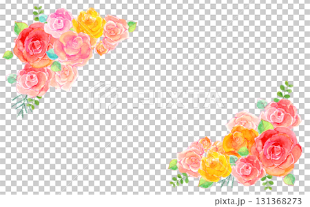 Watercolor illustration of a bouquet of roses 131368273