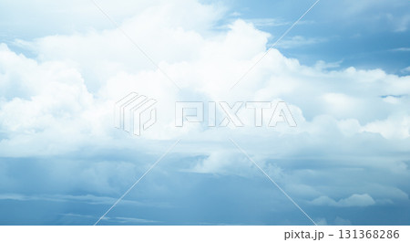 Sky Cloud Blue Background Paronama Web Cloudy summer Winter Season Day, Light Beauty Horizon Spring Brigth Gradient Calm Abstract Backdrop Air Nature View Wallpaper Landscape Cyan color Environment. 131368286