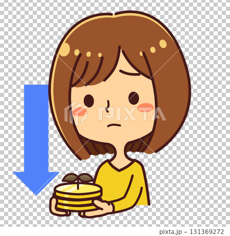 Asset management woman failure illustration material Asset management woman failure illustration material 131369272