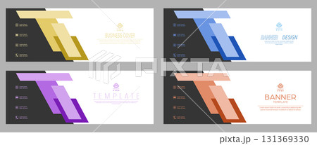 The layout of the banner, cover, poster, poster. A set of geometric style templates The layout of the banner, cover, poster, poster. A set of geometric style templates 131369330