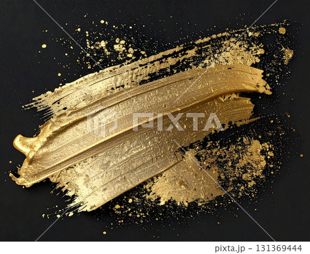 高級感のある金箔ブラシアート和風背景 131369444