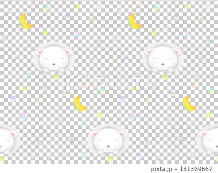 Sleeping cat seamless pattern J-1' Sleeping cat seamless pattern J-1' 131369667