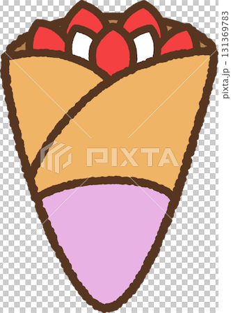 手繪單一圖示插圖食物縐 131369783