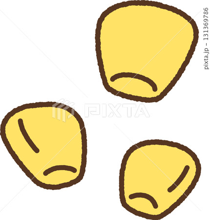 手書き風の単品アイコンイラスト　野菜　コーン 131369786