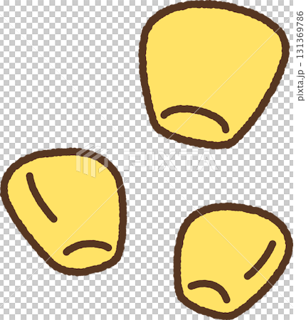 手書き風の単品アイコンイラスト　野菜　コーン 131369786