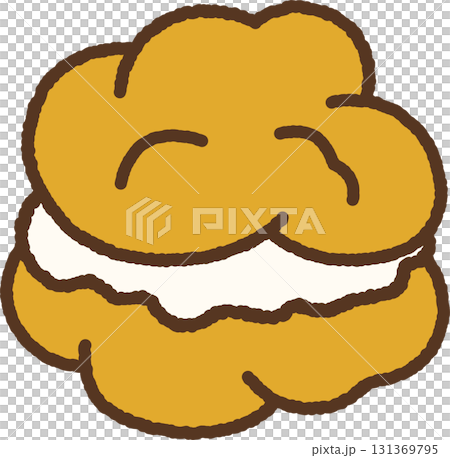 手書き風の単品アイコンイラスト 食べ物 シュークリーム 手書き風の単品アイコンイラスト 食べ物 シュークリーム 131369795