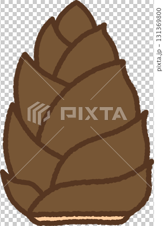 手繪單圖示插圖蔬菜竹筍 手繪單圖示插圖蔬菜竹筍 131369800